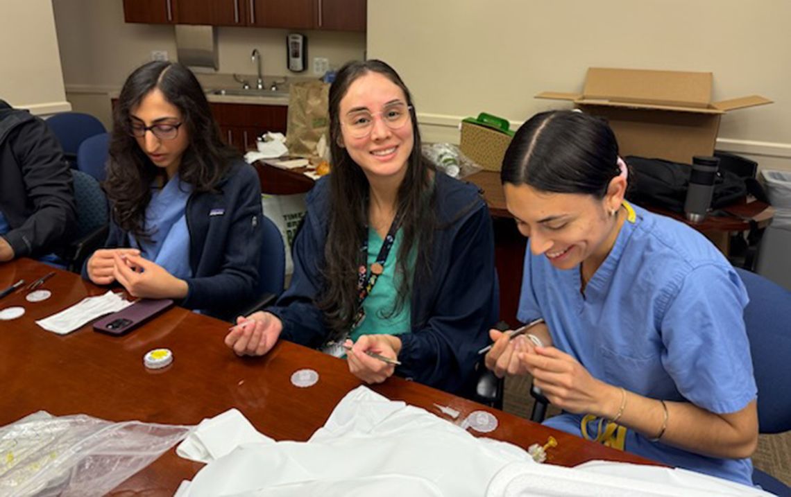 Group of Ophthalmology Students working together